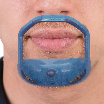 Translucent Blue Beard Style Shaper Beard Modeling Ruler