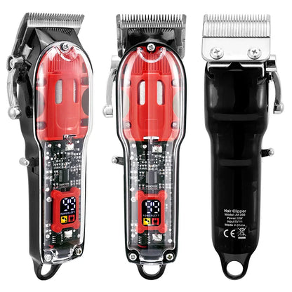 Professional Transparent Cover Hair Clipper for Men Electric Hair Trimmer