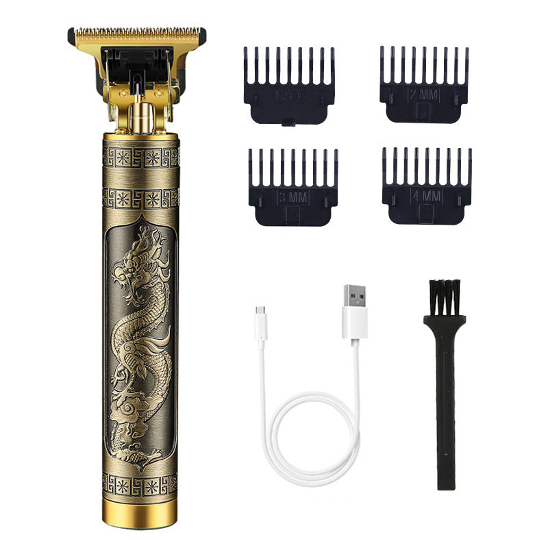 Buddha Head Directly Filled With Dragon And Phoenix Carving Hair Clipper