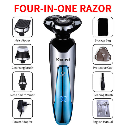 Three in one electric shaver