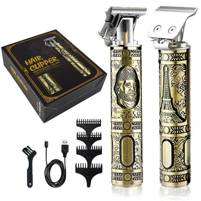 Built-in Battery Engraving Buddha Head Hair Clipper