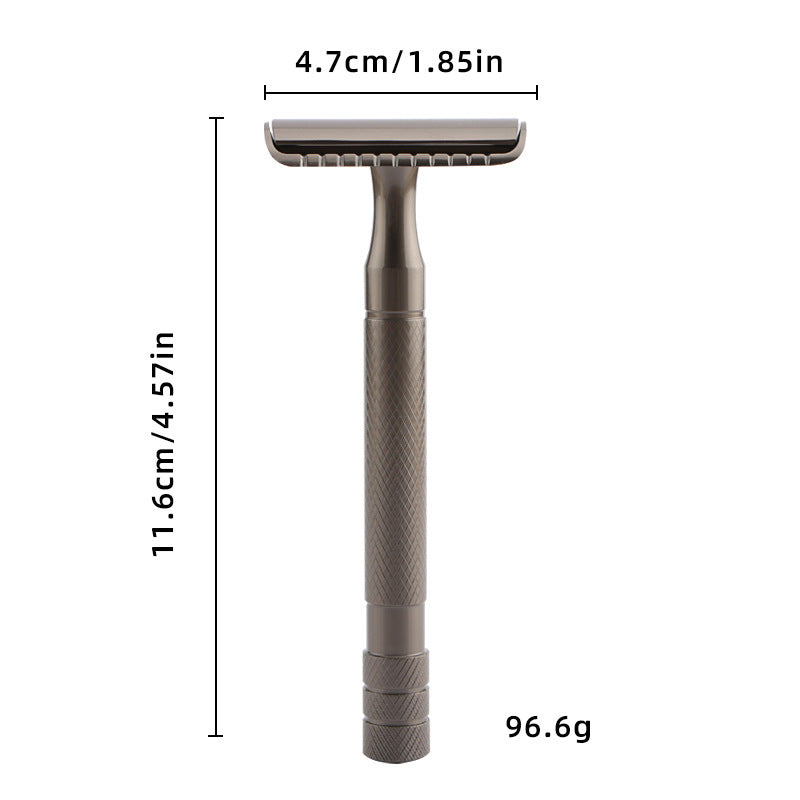 Manual Old-fashioned Razor Safety Enclosed Double-edged Cutter Head Men's Metal Gift