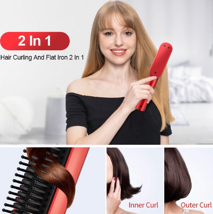 Wireless Hair Straightener Comb Beard Brush