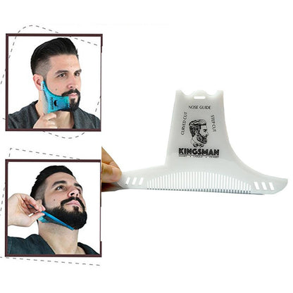 Beard Comb for Men Plastic Grooming Tool Purple Green White 15 to 20 cm Size 17.5 x 10.2 x 0.1