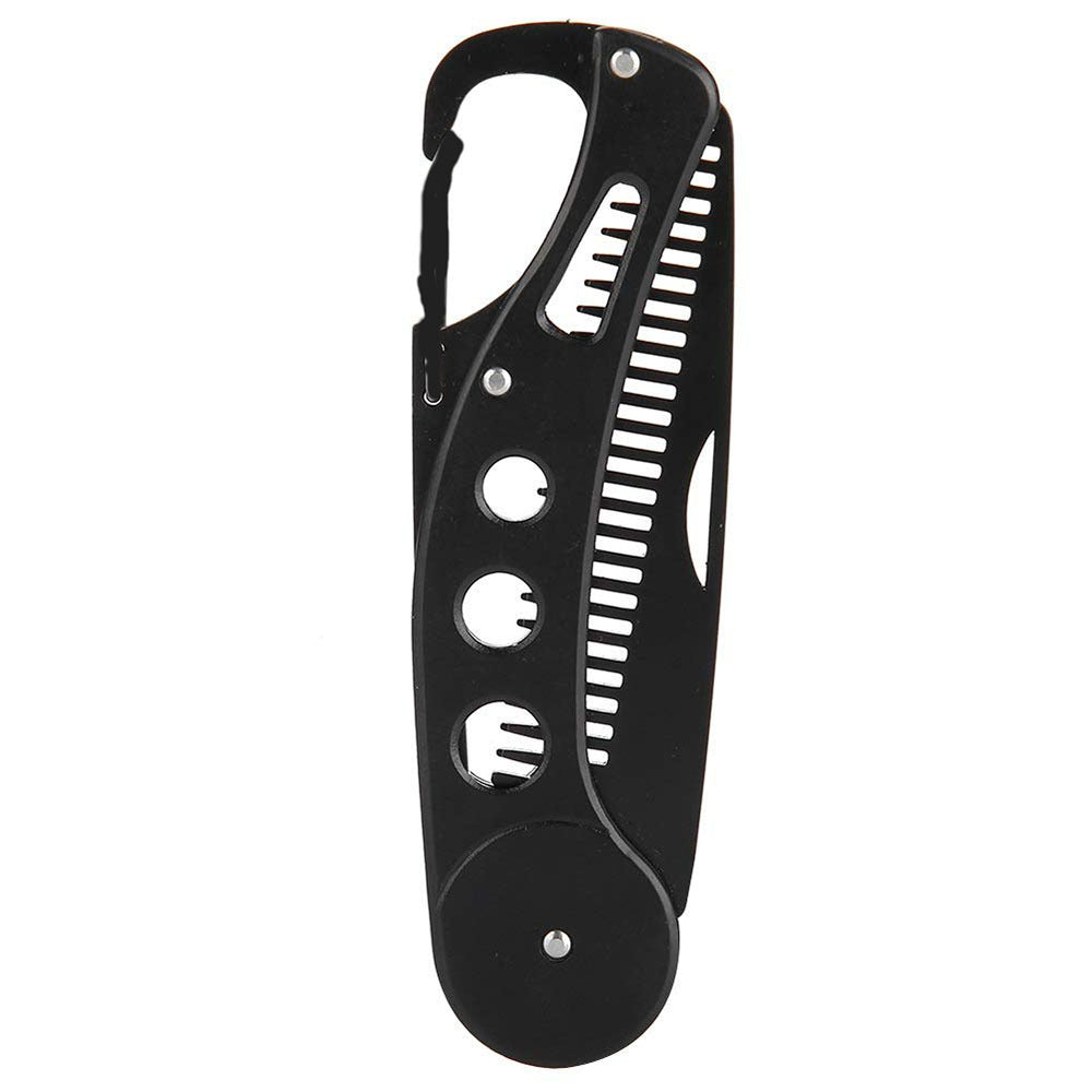 Stainless Steel Folding Beard Comb Multi-function Bottle Opener Key