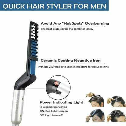 Hair Straightener Men Hair Curler Fast Heating Styling Tools