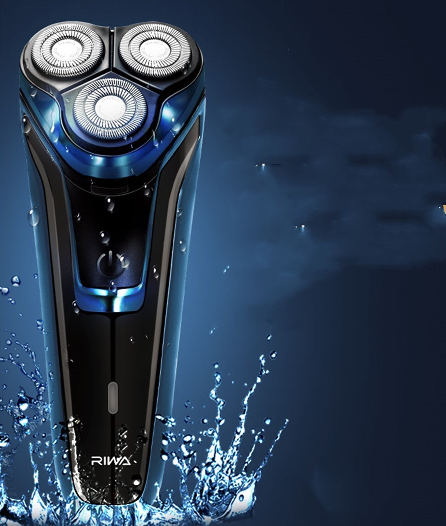 Electric men's three-head shaver