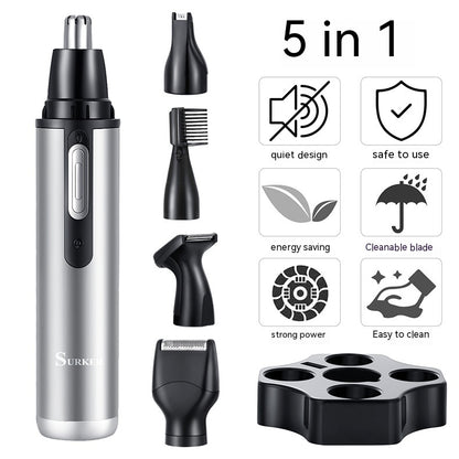 Five-in-one USB Charging Portable Mini Nose Ear Hair Trimmer