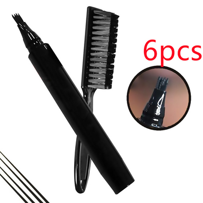 Waterproof Beard Pen Beard Filler Pencil And Brush Beard Enhancer Moustache