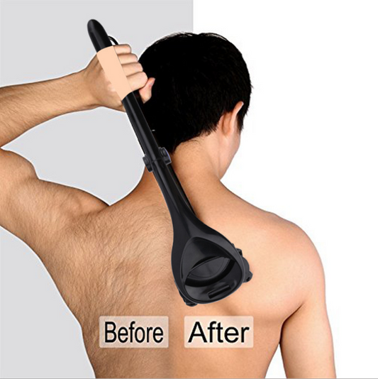 Men Back Shaver 2.0 Back Hair Shaver Two Head Blade Foldable Trimmer