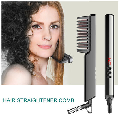 LED Display Anion Straight Hair Comb