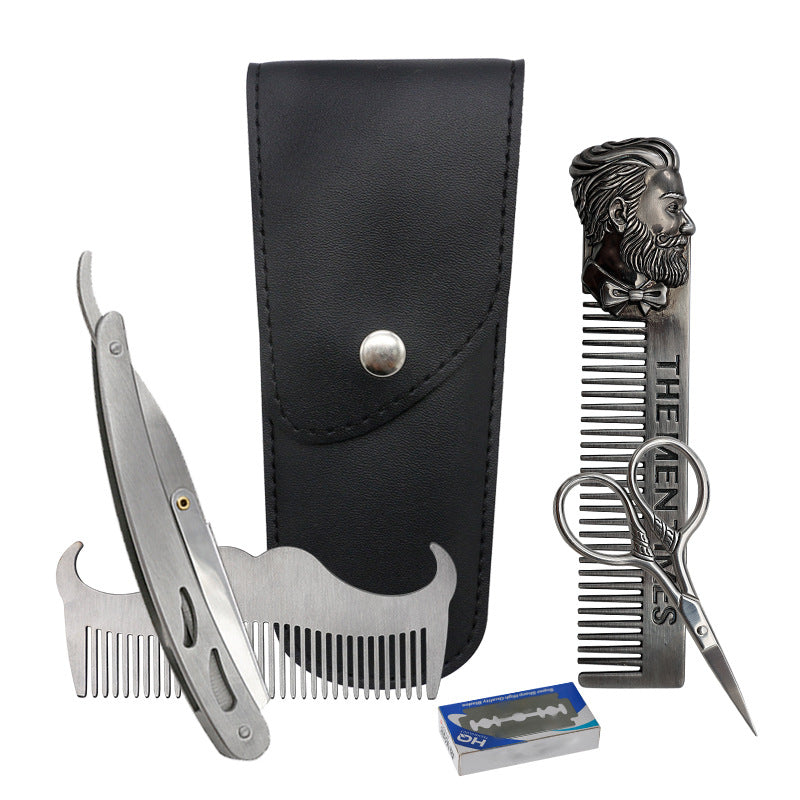 Stainless Steel Beard Template Comb Trim Styling Tool