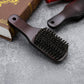 Men's Beard Comb Pig Temple Hair Wooden Handle Long Handle Portable Hairdressing Tool