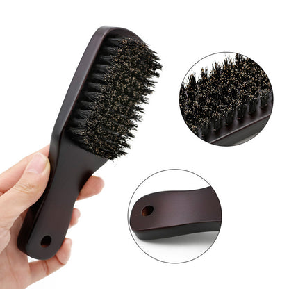 Men's Beard Comb Pig Temple Hair Wooden Handle Long Handle Portable Hairdressing Tool