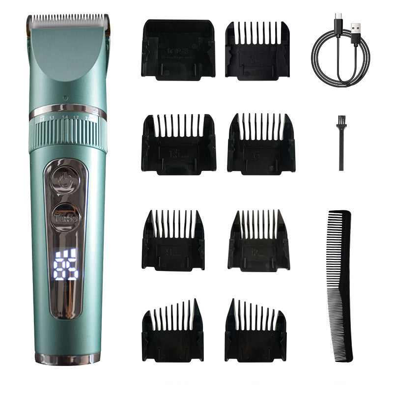 Lcd Digital Display Electric Hair Clipper Mute Hair Clipper for Adults and Children