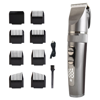 Lcd Digital Display Electric Hair Clipper Mute Hair Clipper for Adults and Children