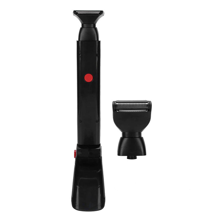 Electric Back Hair Shaver Trimmer Machine Long Handle USB Folding