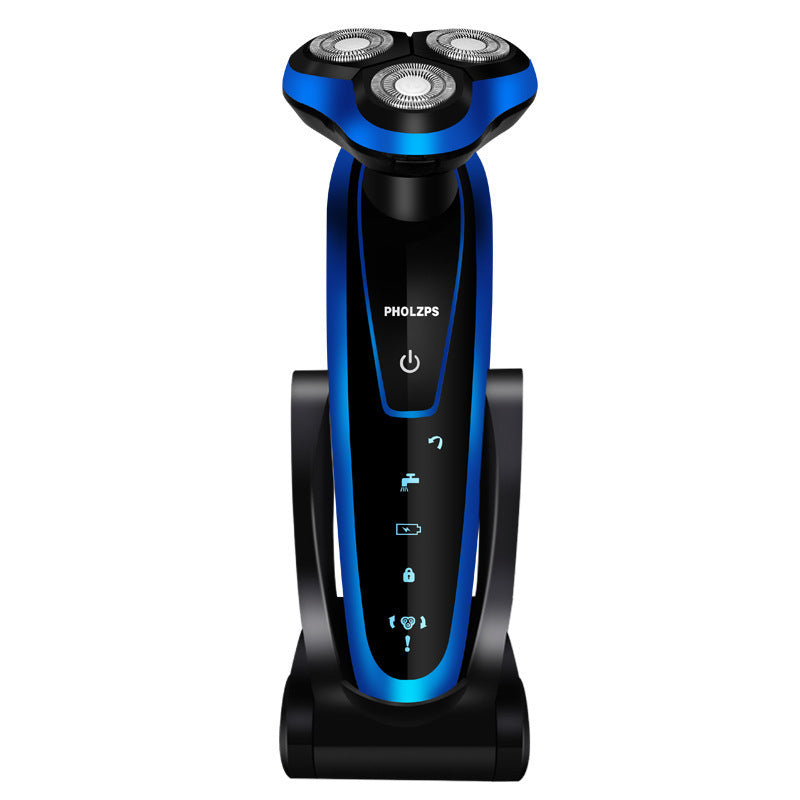 Electric Razor Full Body Washable Floating Three-Blade Razor Rechargea ...