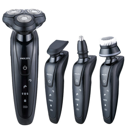 Electric Razor Full Body Washable Floating Three-Blade Razor Rechargeable Beard Knife