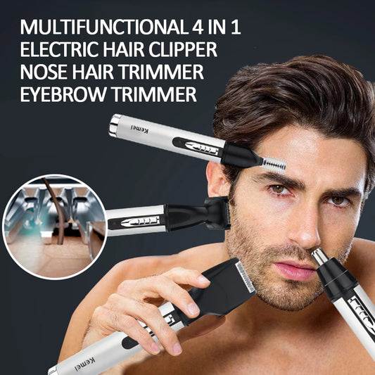 4 in 1 Electric Nose Ear Trimmer Beard Shaving Machine Scissors Razor