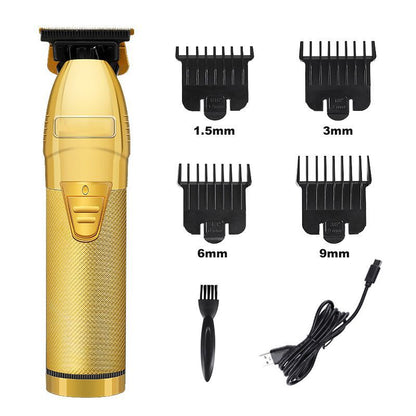 Special Oil Head Carving Local Tyrant Golden Electric Hair Clipper