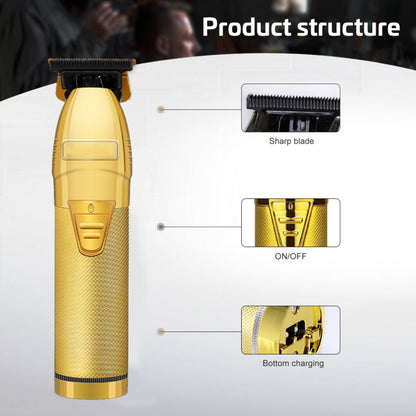 Special Oil Head Carving Local Tyrant Golden Electric Hair Clipper