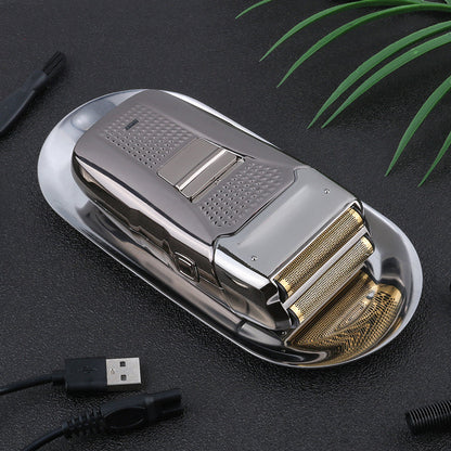 Reciprocating Dual-Head Retro Razor Bald Machine With Usb Charging And Plugging