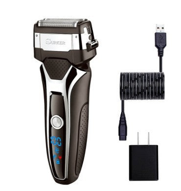 LCD Digital Display Electric Razor Reciprocating Rechargeable Shaver