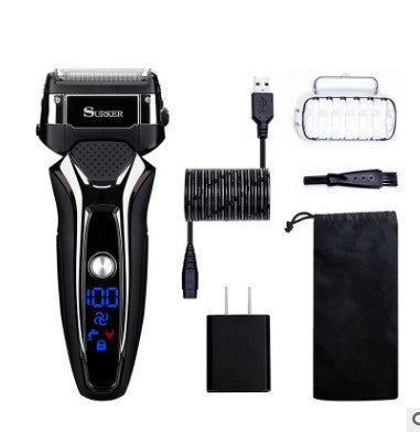 LCD Digital Display Electric Razor Reciprocating Rechargeable Shaver