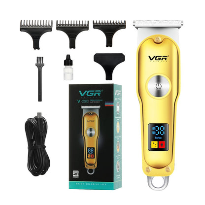 Portable Electrical Hair Cutter Dual-purpose Charging And Plug-in LCD Digital Display