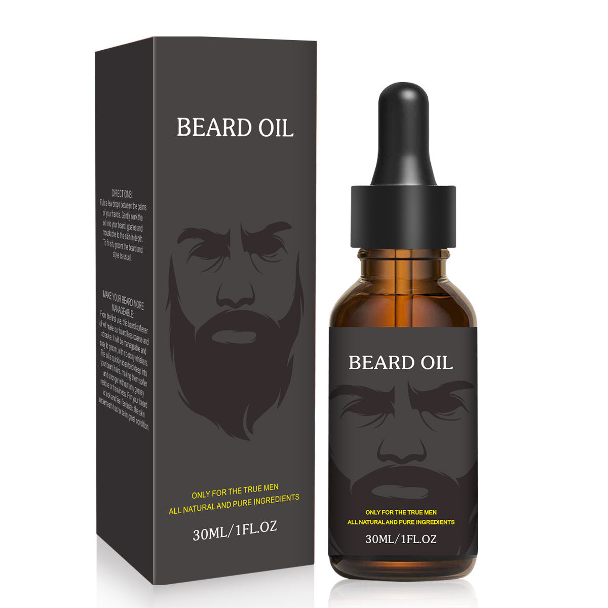 Beard Growth Oil 30ml - Men's Beard Care Growth Treatment All Skin Types