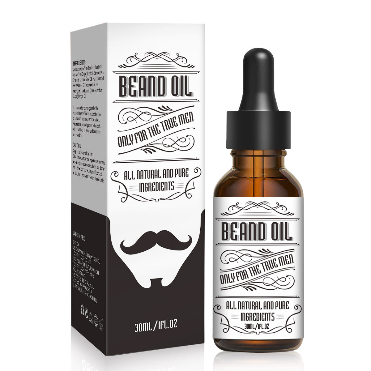 Beard Growth Oil 30ml - Men's Beard Care Growth Treatment All Skin Types