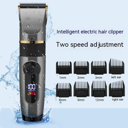 Ceramic Blade Washing Liquid Crystal Display Electric Hair Clipper