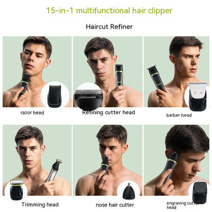 15-in-1 Waterproof Electric Hair Clipper