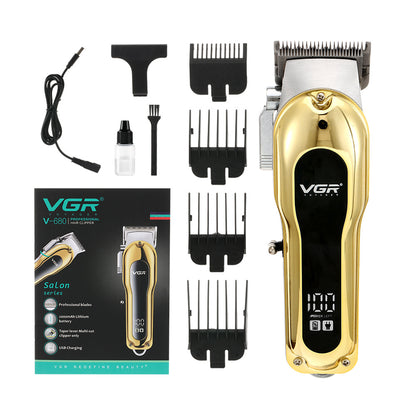 Digital Display Full Metal Body Electric Hair Clipper