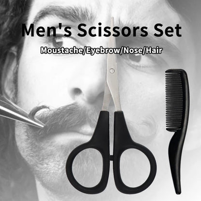 Facial Hair Modification Scissors Suit Plus Small Comb