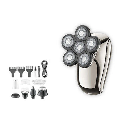 Six-in-one Men's Shaver Electric Digital Display Shaver