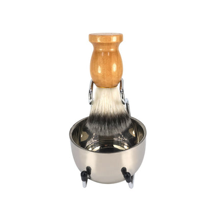 Creative Stainless Steel Shaving Brush Set