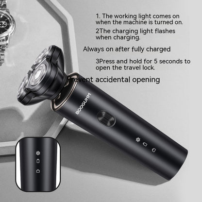 Three-in-one Multifunctional Fully Washable Portable Rechargeable Shaver