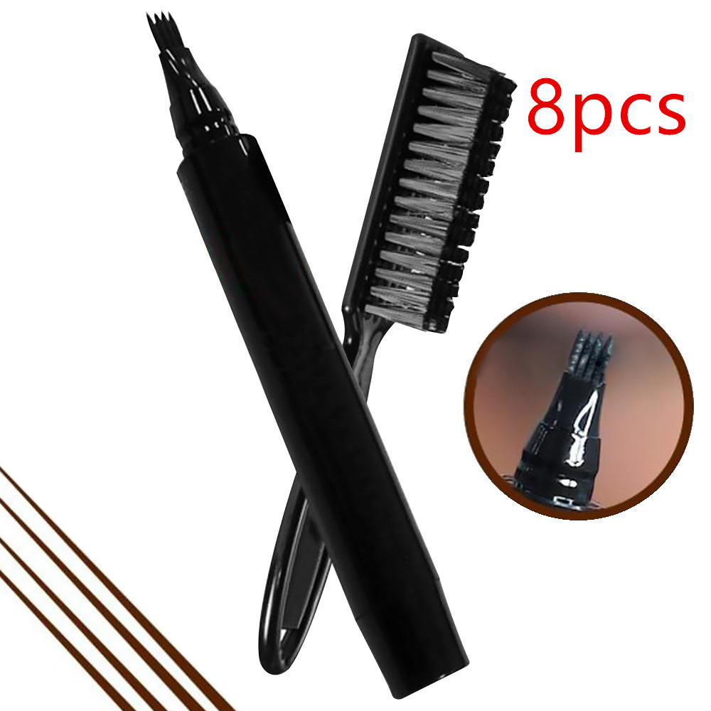 Waterproof Beard Pen Beard Filler Pencil And Brush Beard Enhancer Moustache