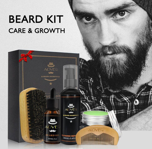 ALIVER Men's Beard Wash Cover Box