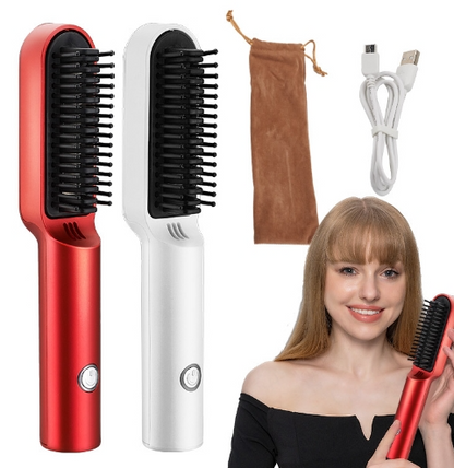 Wireless Hair Straightener Comb Beard Brush