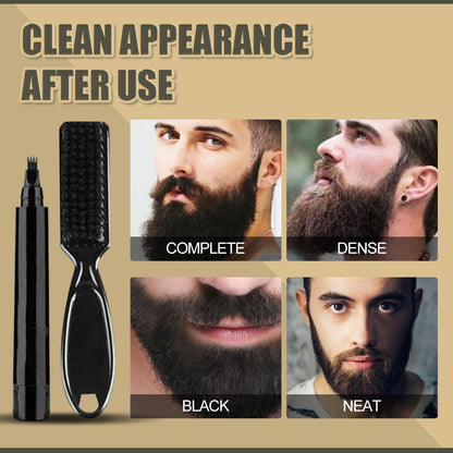 Waterproof Beard Pen Beard Filler Pencil And Brush