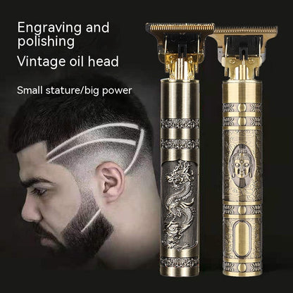 Trim Electric Metal Hair Clippers Buddha Head Dragon And Phoenix