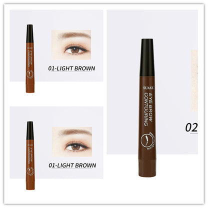 Four-headed Eyebrow Pencil Long-lasting No Blooming