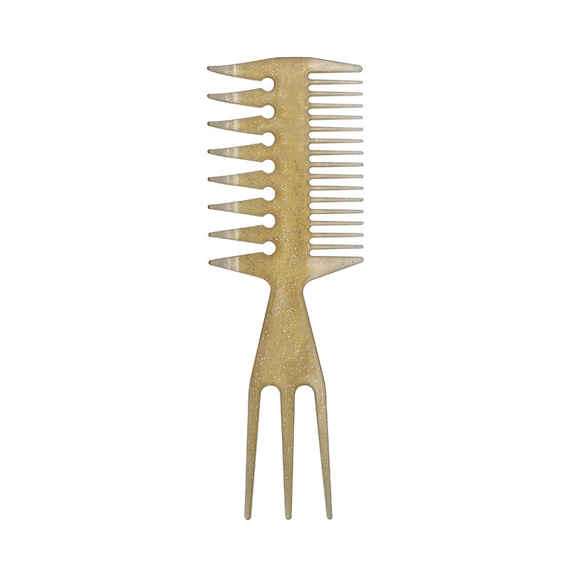 Retro oil hair comb shape double-sided comb