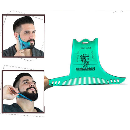 Beard Comb for Men Plastic Grooming Tool Purple Green White 15 to 20 cm Size 17.5 x 10.2 x 0.1