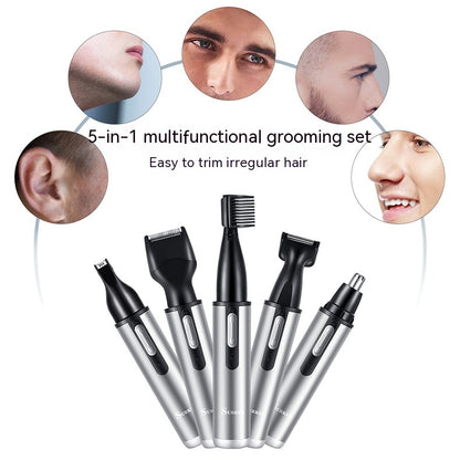 Five-in-one USB Charging Portable Mini Nose Ear Hair Trimmer