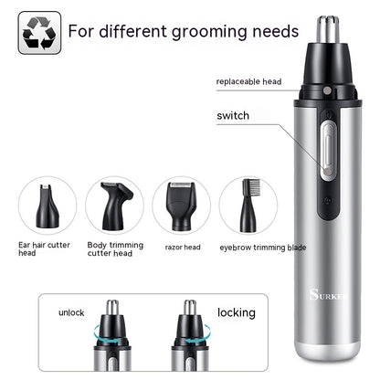 Five-in-one USB Charging Portable Mini Nose Ear Hair Trimmer