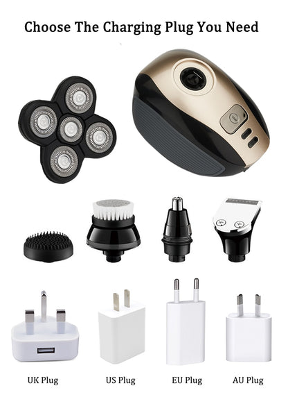 5 In 1 Electric Shaver Rechargeable Beard Nose Hair Trimmer